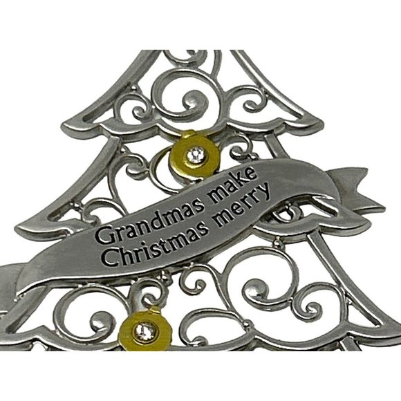 Ganz - Christmas Tree Ornament Engraved with "Grandmas make Christmas merry" - Picture 2 of 5